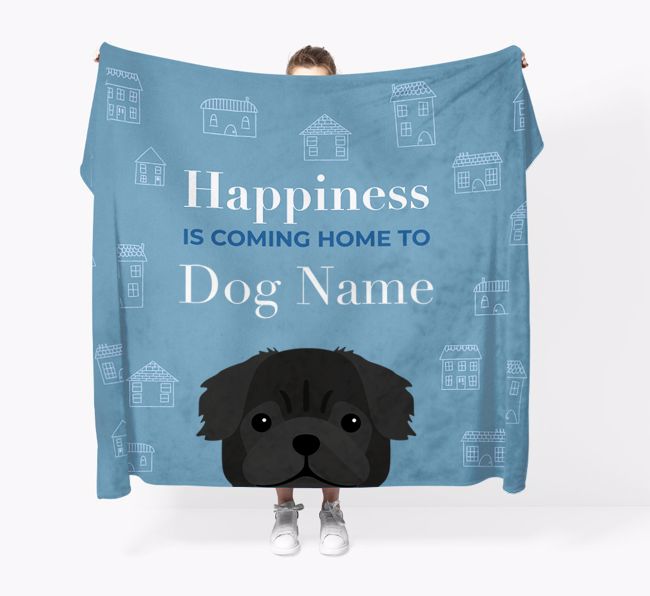 Happiness Is: Personalized {breedFullName} Throw Blanket